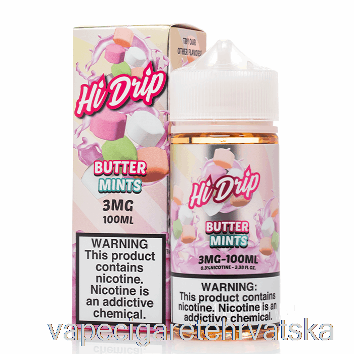 Vape Cigarete Butter Mints - Hi-drip E-tekućine - 100 Ml 0 Mg